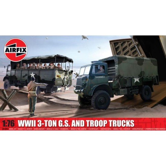 Airfix 03306A WWII 3 ton GS & Troop Trucks 1:76 (New)